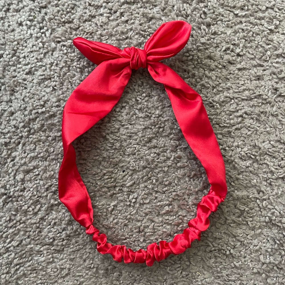 Red Satin Headband